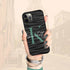 Monogram Personalized Dark Zebra iPhone Case